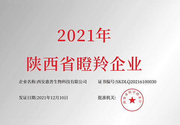 2021年陝西省瞪羚企業